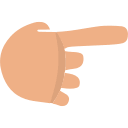 Backhand Index Finger Pointing Right (Filled) Free Open-Source SVG Icon