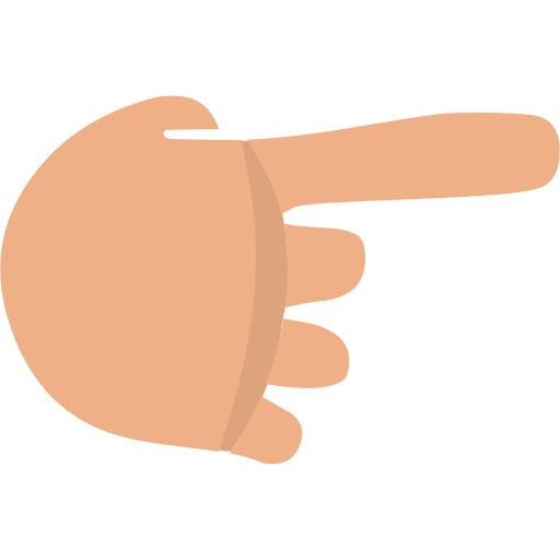 Backhand Index Finger Pointing Right (Filled) Free Open-Source SVG Icon (Emoji One (v1))