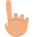 Backhand Index Finger Pointing Up (Emoji One) Free Open-Source SVG Icon