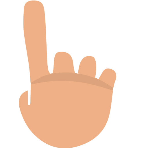 Backhand Index Finger Pointing Up (Emoji One) Free Open-Source SVG Icon (Emoji One (v1))