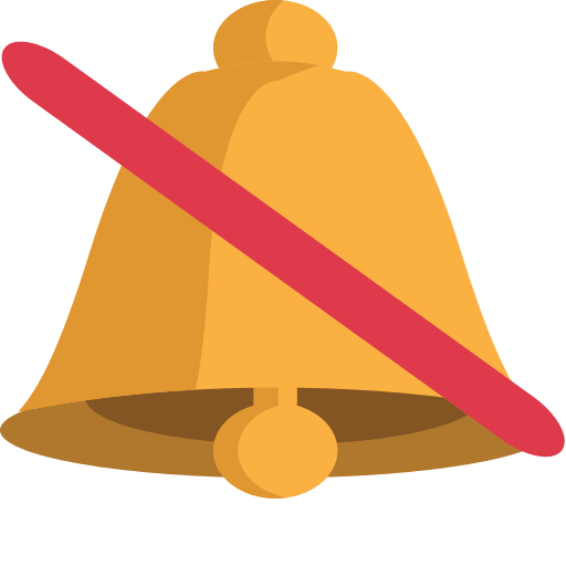 Bell With Slash (Emoji One) Free Open-Source SVG Icon (Emoji One (v1))