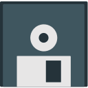 Black Hard Shell Floppy Disk (Emoji One) Free Open-Source SVG Icon