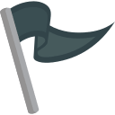 Black Pennant Flag Free Open-Source SVG Icon