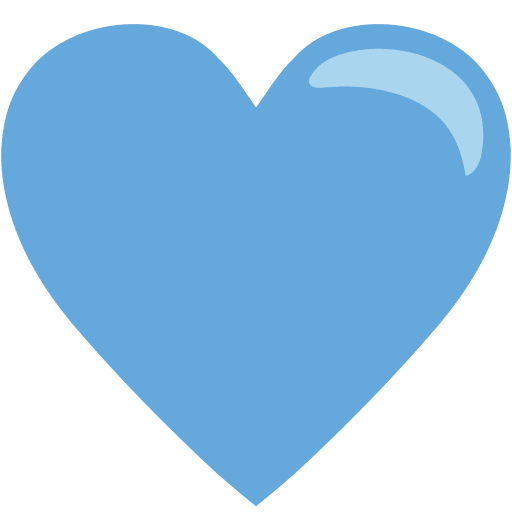 Blue Heart Emoji Free Open-Source SVG Icon (Emoji One (v1))