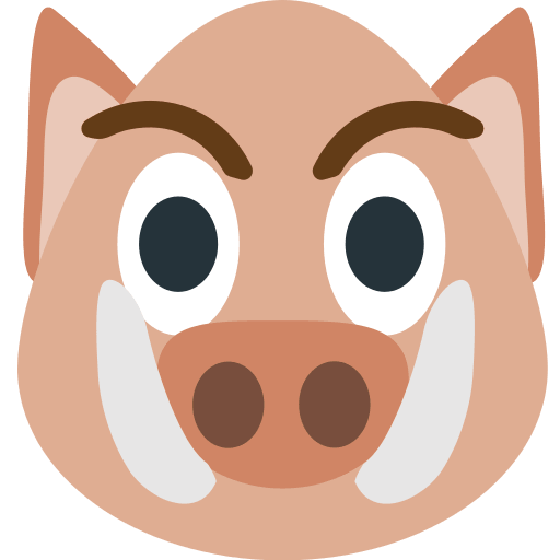 Boar Emoji Free Open-Source SVG Icon (Emoji One (v1))