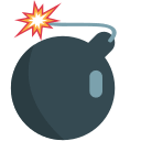 Bomb Emoji (Filled) Free Open-Source SVG Icon