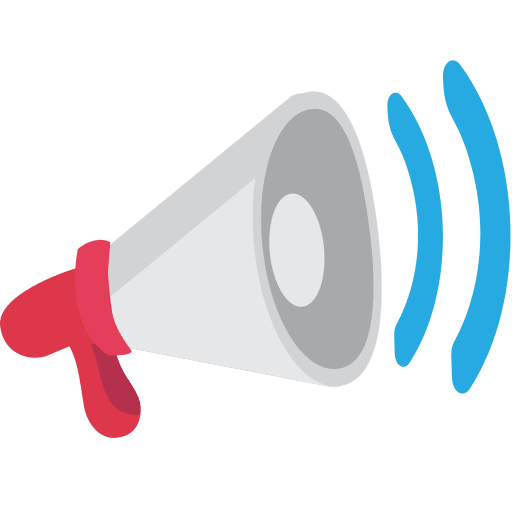 Bullhorn with Sound Waves Free Open-Source SVG Icon (Emoji One (v1))