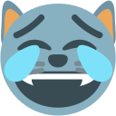 Cat Face with Tears of Joy Free Open-Source SVG Icon