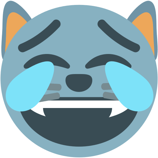 Cat Face with Tears of Joy Free Open-Source SVG Icon (Emoji One (v1))