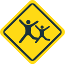 Children Crossing Sign Free Open-Source SVG Icon