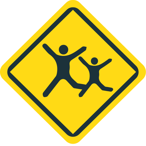 Children Crossing Sign Free Open-Source SVG Icon (Emoji One (v1))