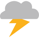 Cloud with Lightning Storm (Filled) Free Open-Source SVG Icon