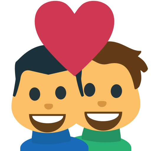 Couple with Heart (Man-Man) Free Open-Source SVG Icon (Emoji One (v1))