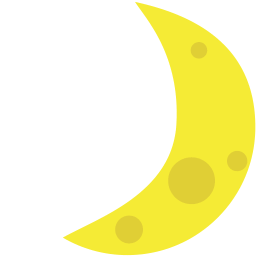 Crescent Moon Symbol Free Open-Source SVG Icon (Emoji One (v1))