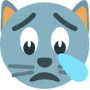 Crying Cat Face Free Open-Source SVG Icon