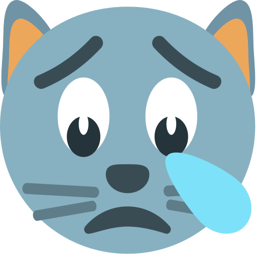 Crying Cat Face Free Open-Source SVG Icon (Emoji One (v1))