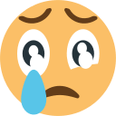 Crying Face Emoji Free Open-Source SVG Icon