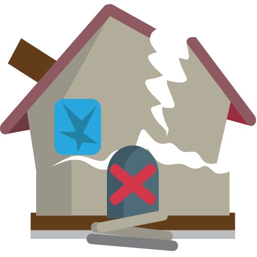 Derelict House Free Open-Source SVG Icon (Emoji One (v1))