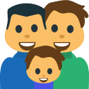 Family with Two Men and a Boy Free Open-Source SVG Icon