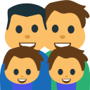 Family of Two Men and a Boy Free Open-Source SVG Icon