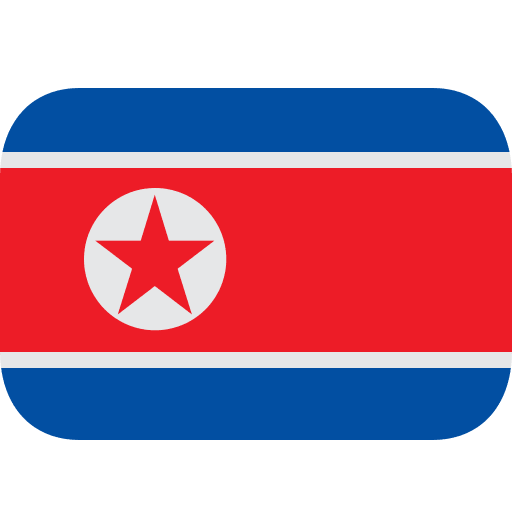 North Korea National Flag (Emoji One) Free Open-Source SVG Icon (Emoji One (v1))
