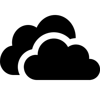 OneDrive Cloud Storage Service Free Open-Source SVG Icon (Entypo+ Social)