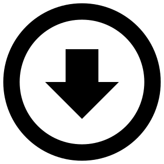 Downward Arrow with Circle (Entypo+) Free Open-Source SVG Icon (Entypo+)