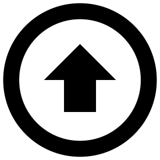 Upward Arrow with Circle (Entypo+) Free Open-Source SVG Icon (Entypo+)