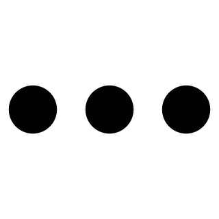 Three Horizontal Dots Menu (Entypo+) Free Open-Source SVG Icon (Entypo+)