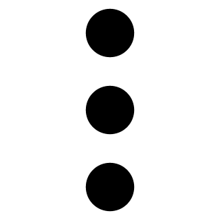 Three Vertical Dots (Entypo+) Free Open-Source SVG Icon (Entypo+)