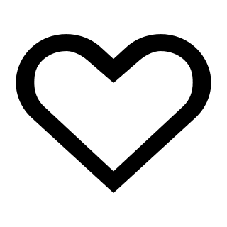 Outlined Heart Shape (Entypo+) Free Open-Source SVG Icon (Entypo+)