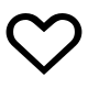 Outlined Heart Shape (Entypo+) Free Open-Source SVG Icon