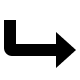 Level Down Arrow (Entypo+) Free Open-Source SVG Icon