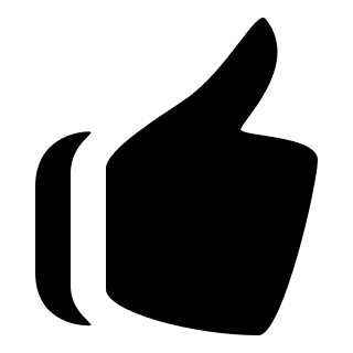 Thumbs Up Gesture Free Open-Source SVG Icon (Entypo+)