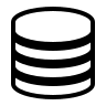 Outlined Database Free Open-Source SVG Icon