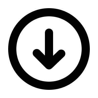 Downward Arrow in Circle (Outline) Free Open-Source SVG Icon (Eva Icons)