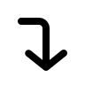 Corner Down Arrow (Outline) Free Open-Source SVG Icon