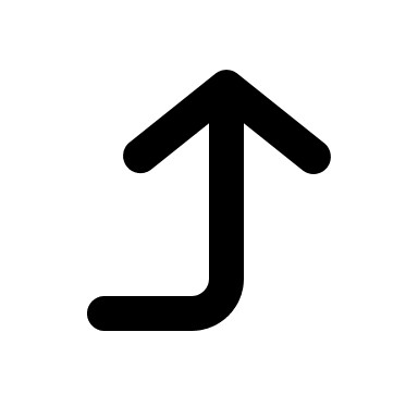 Corner Arrow Pointing Up (Outline) Free Open-Source SVG Icon (Eva Icons)