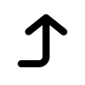 Corner Arrow Pointing Up (Outline) Free Open-Source SVG Icon