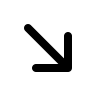 Diagonal Arrow Pointing Right and Down (Outline) Free Open-Source SVG Icon