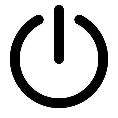 Power Button Symbol (Outline) Free Open-Source SVG Icon (Eva Icons)