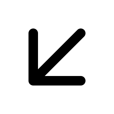 Down Left Arrow (Feather) Free Open-Source SVG Icon (Feather Icons)