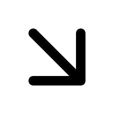 Downward Right Arrow (Feather) Free Open-Source SVG Icon (Feather Icons)