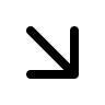 Downward Right Arrow (Feather) Free Open-Source SVG Icon