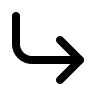 Downward Corner Arrow (Feather) Free Open-Source SVG Icon