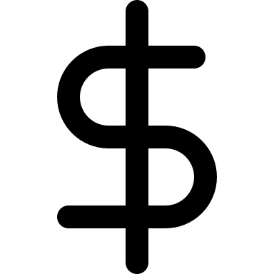 Dollar Sign Symbol Free Open-Source SVG Icon (Feather Icons)