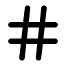 Hash Symbol Free Open-Source SVG Icon