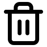 Trash Bin (Feather) Free Open-Source SVG Icon