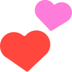 Two Hearts Emoji Free Open-Source SVG Icon