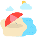 Beach Umbrella Free Open-Source SVG Icon